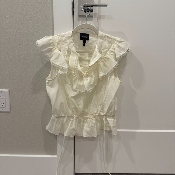Marc Jacobs The Victorian Top Sleeveless White/Off White Blouse (Size 2 / S) - Picture 4 of 5